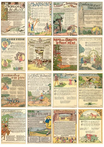 16 шт. винтажная музыкальная записная книжка, веленевая писчая бумага с рисунком, упаковка для скрапбукинга, счастливая карточка планировщика - Цвет: C