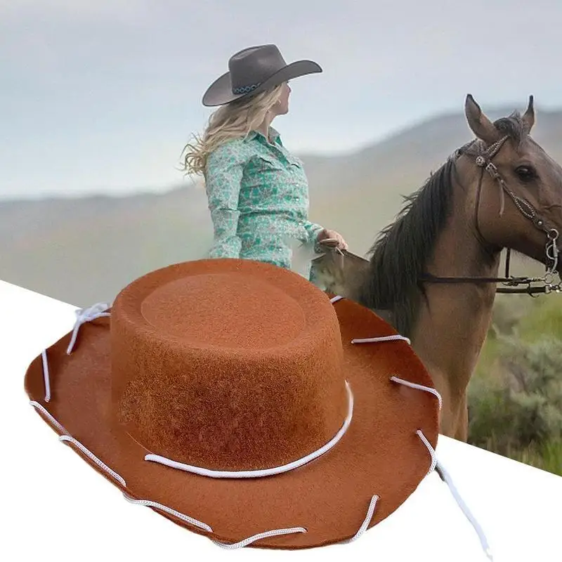 

Unisex Cowgirl Cowboy Hat For Women Men Wild West Travel Casual Wide Sun Hats Costumes Fashion Western Cap Party Headwear B H3M9