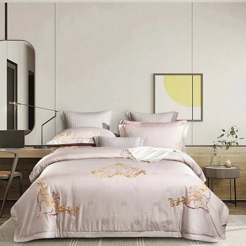 

Новинка 1200TC постельное белье из египетского хлопка жаккардовый пододеяльник простыня наволочка Комплект постельного белья