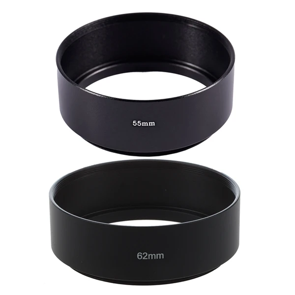

2 шт., металлическая бленда для объектива камеры 55 мм/62 мм