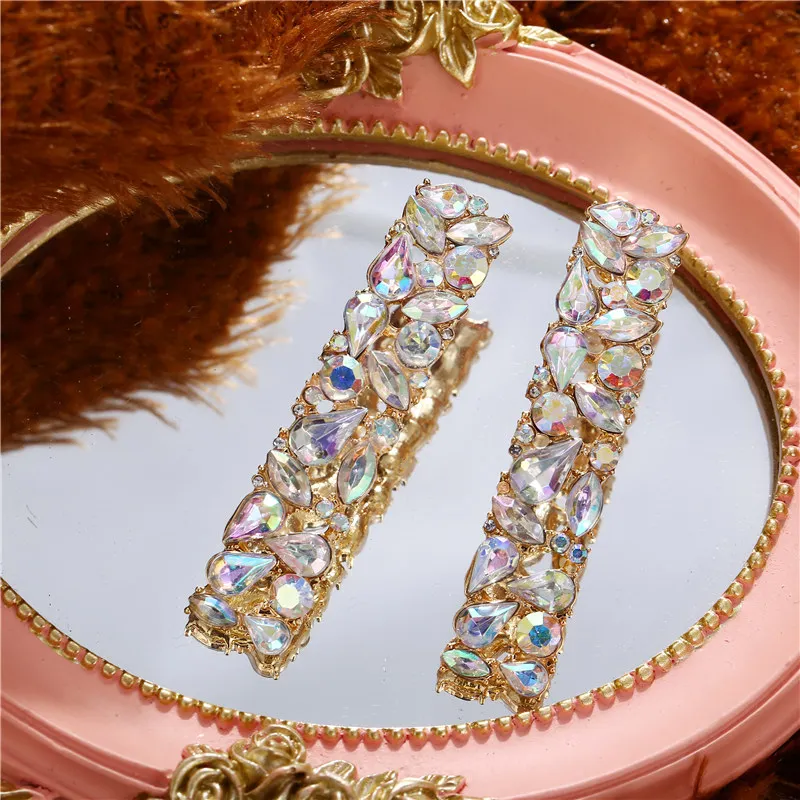 IF ME Temperament Crystal Drop Dangle Earrings For Women Dazzling Geometric Rectangle Statement Earring Fashion 2019 Jewelry | Украшения и
