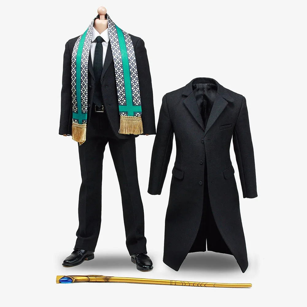 В наличии pop игрушечные лошадки 1/6 весы LOKIs Черная куртка комплект Костюмы модель