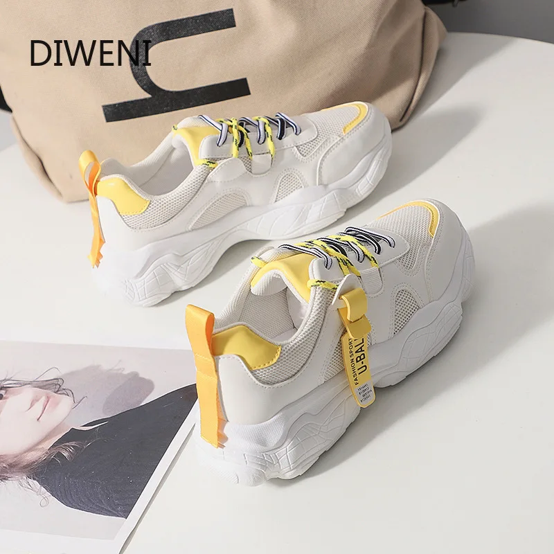 DIWEINI/Женская обувь сезон осень женские кроссовки модные разноцветные туфли на