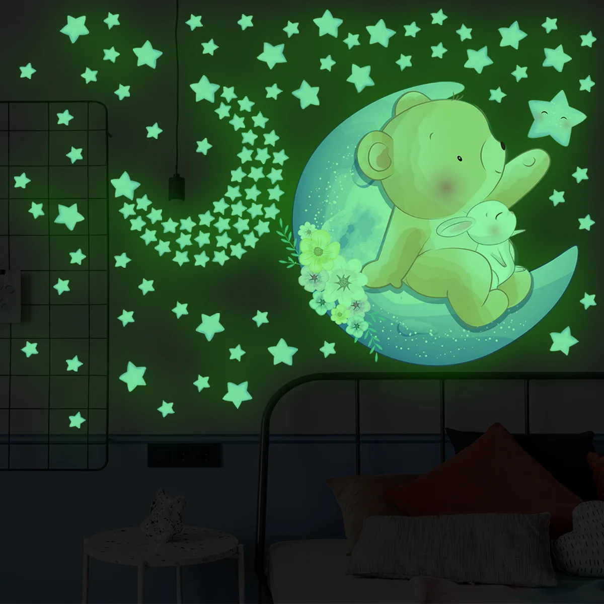 

Luminous Stars Animal Wall Stickers Kids Room Decor Wallstickers Bedroom Ceiling Sticker DIY Nursery Wall Decoration Decals Art