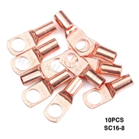 10pc sc16 8 copper ring terminals connector cable lugs eyelet splice battery terminals bolt hole