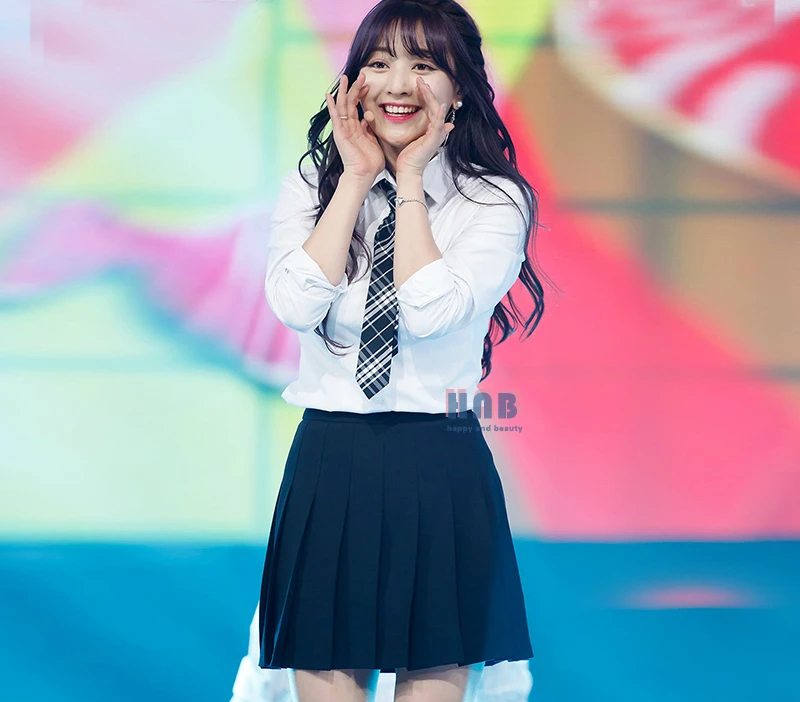 Kpop TWICE колледж Ветер топы и юбка комплект из двух предметов женский Выпускной студена фото черлидер студентов сценическое шоу костюмы - Цвет: 7
