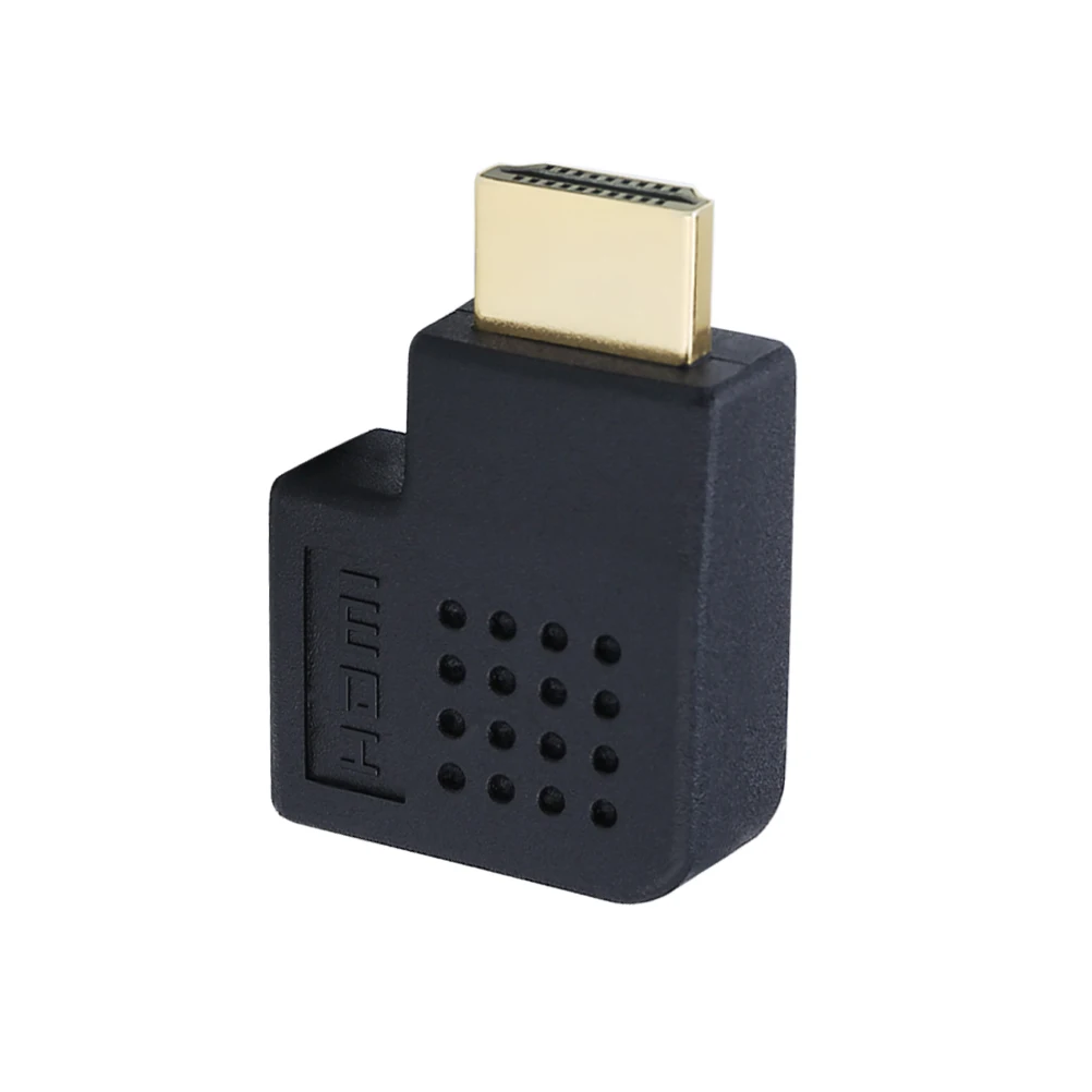 Адаптер DTECH 4K HDMI левый угол 90 градусов разъем штырь-гнездо позолоченный порт |