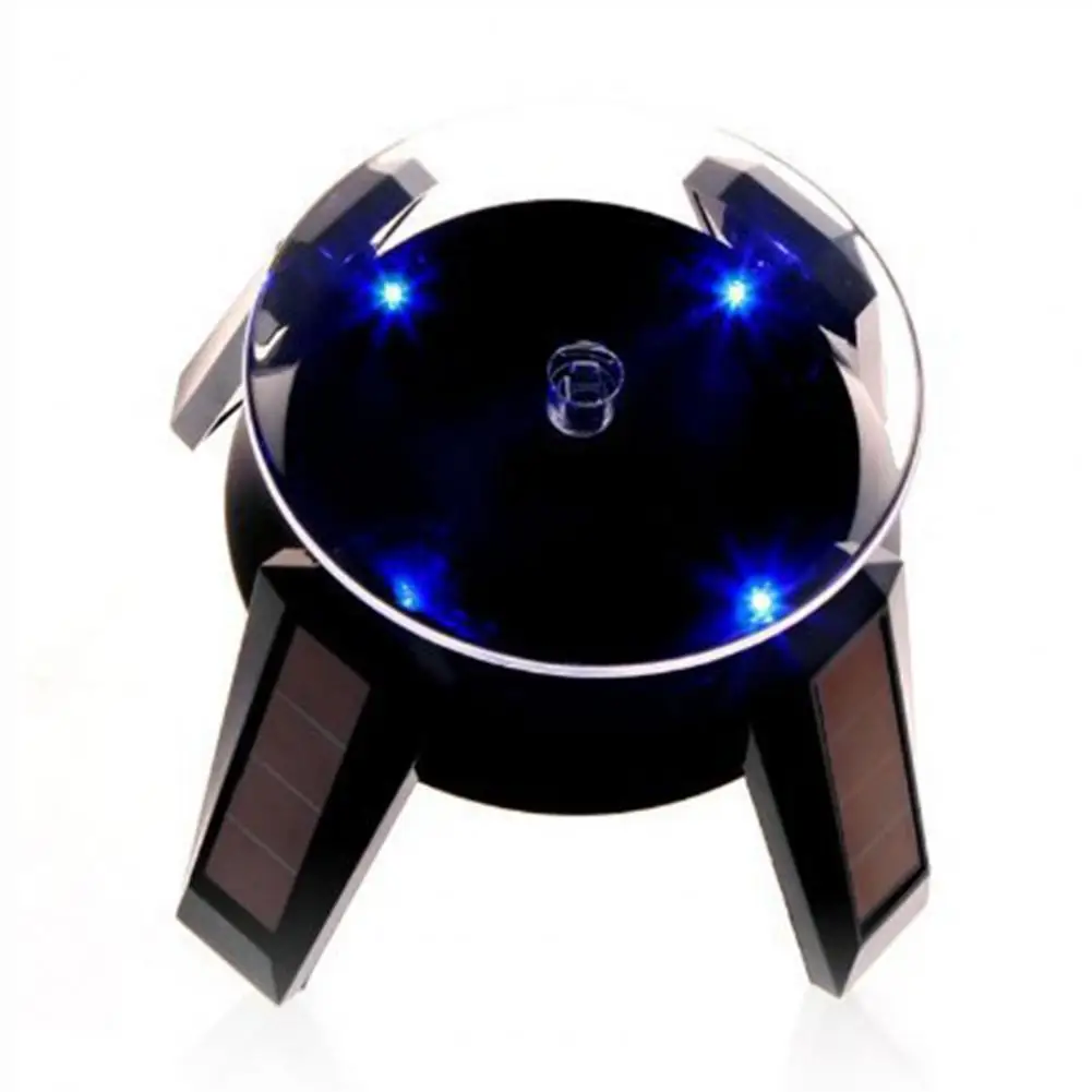 HOT SALES！！！360-Degree Rotating Solar Display Stand Turntable Phone Holder with LED Light