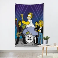 the who rock band hanging art waterproof cloth polyester fabric 56x36 inches flags banner bar cafe hotel decor