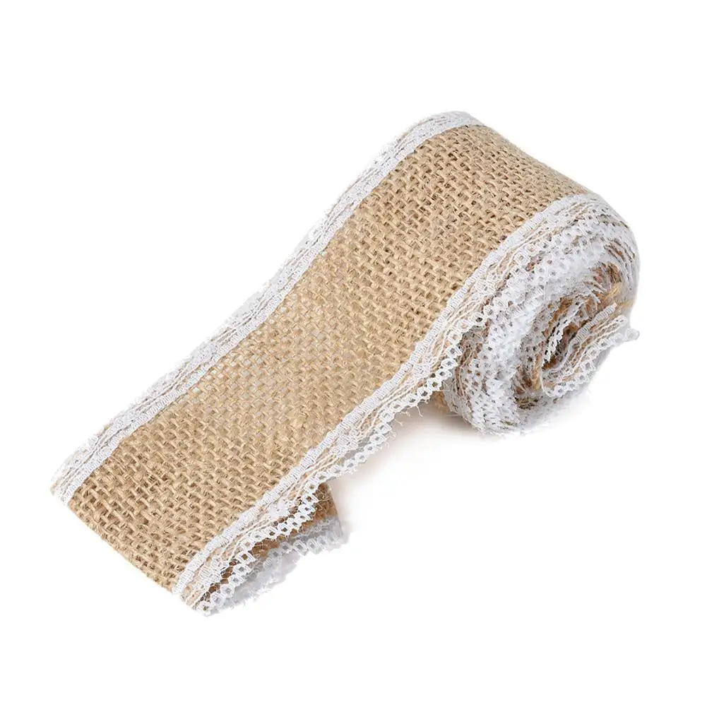 2 м * 50 мм белая кружевная обрезная флористика Свадебная вечеринка Декор Ремесло