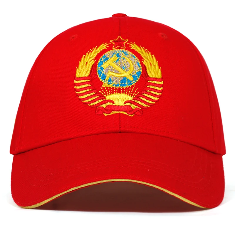 

high quality CCCP national emblem Baseball Cap 100%Cotton snapback caps Adjustable Sun Hat Outdoor Visor Hats