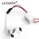 LEDIARY 10 шт.лот 90-260 в белый мини светодиодный светильник для шкафа, светодиодный точечный светильник 1,5 вт 27 мм для дисплея ювелирных изделий, потолочный встраиваемый светильник