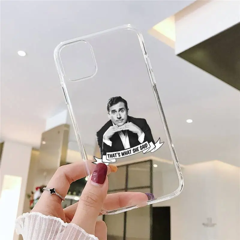 

The Office Phone Case For iphone 12 11 8 7 6s 6 5 5s 5c se plus mini x xs xr pro max Transparent soft