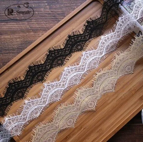15 м/лот кружево с ресничками Ткань DIY декоративная Высококачественная мягкая