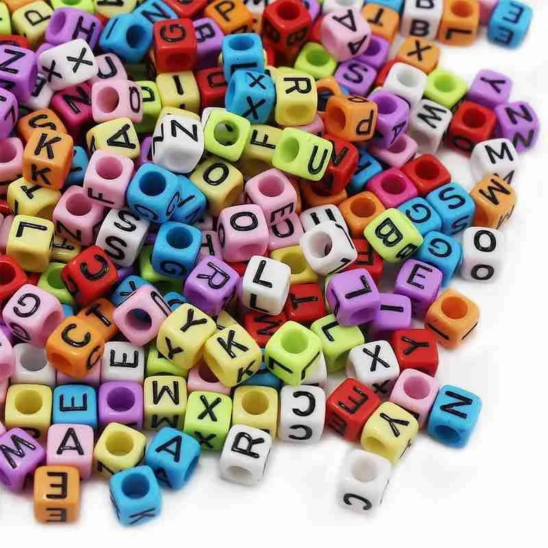 

DIY Toys English Alphabet Beaded Material For Jewelry Educational Handmade Toys Making Venue Layout Gifts Wedding DIY J6T8