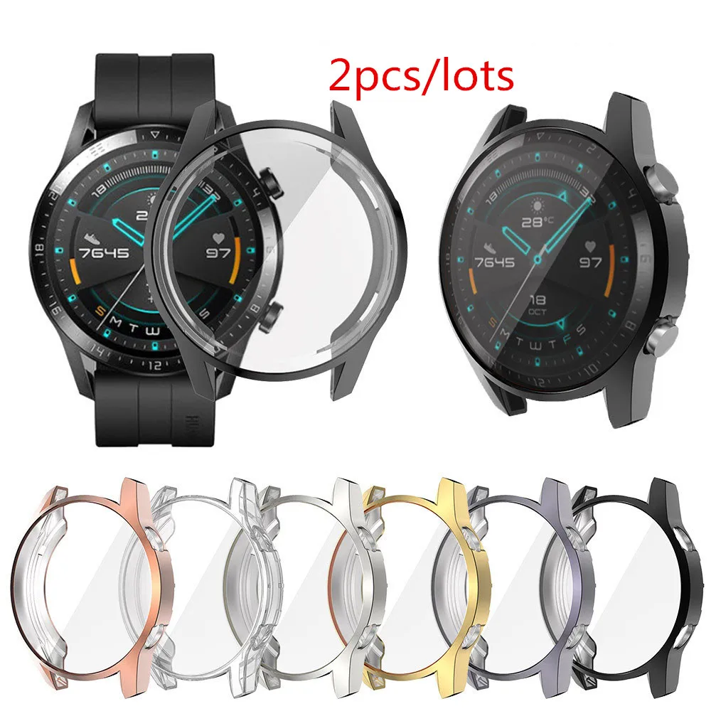 2 шт. чехол для часов Huawei Watch GT 46 мм мягкий силиконовый защитный из тпу защитная