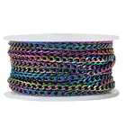 5 мрулон, разноцветная цепь из нержавеющей стали 304