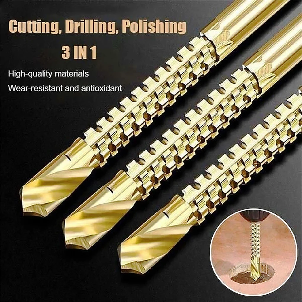 

6pcs/set Cobalt Drill Bit Set Spiral Screw Metric Composite Tap Drill Bit Tap Twist Drill Bit Set Multi-function Metal Tool