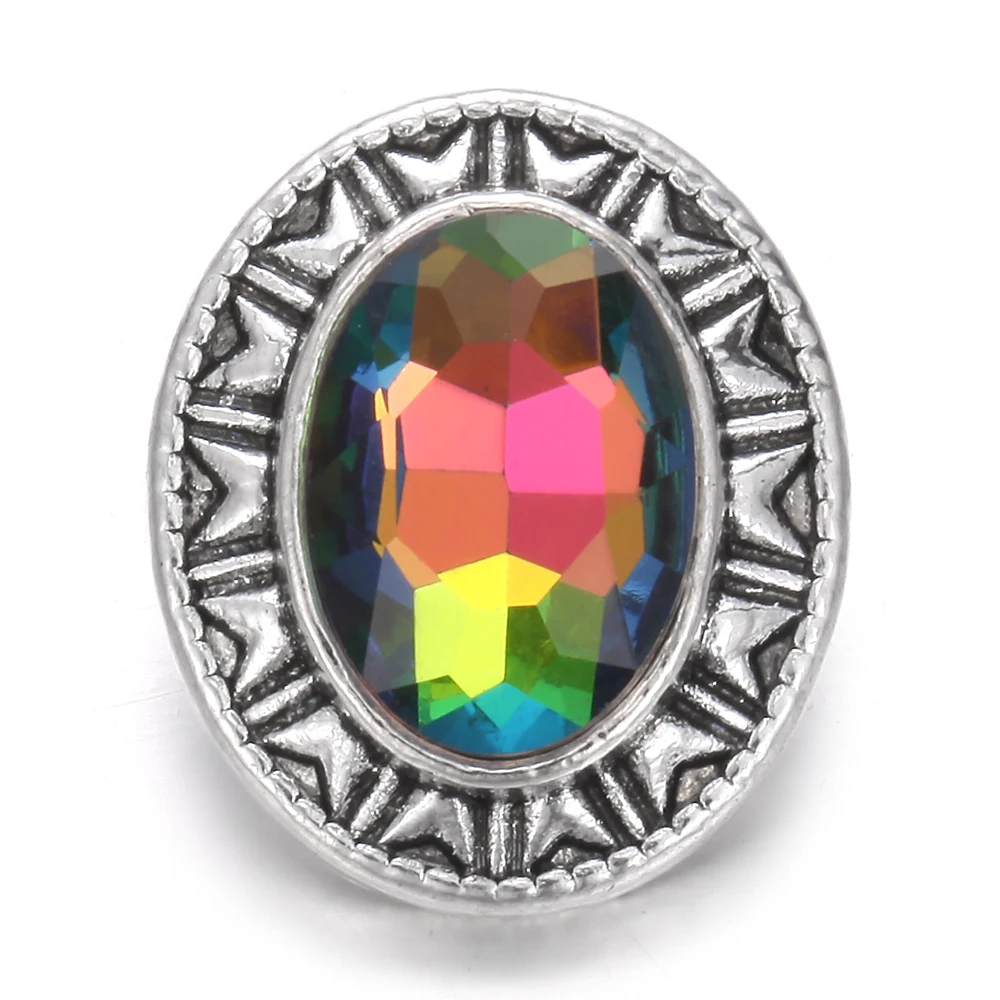 6 шт./лот новые кнопки ювелирные изделия овальные красочные 18 мм Стразы