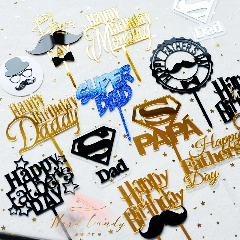 Супер папа акриловый торт Топпер лучший на свете украшения отцов День вечерние