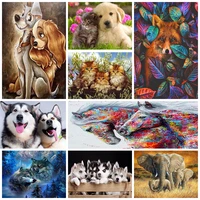 5d diamond painting animal fox horse elephant dog diamond embroidery kit mosaic painting diy children gift home decoration