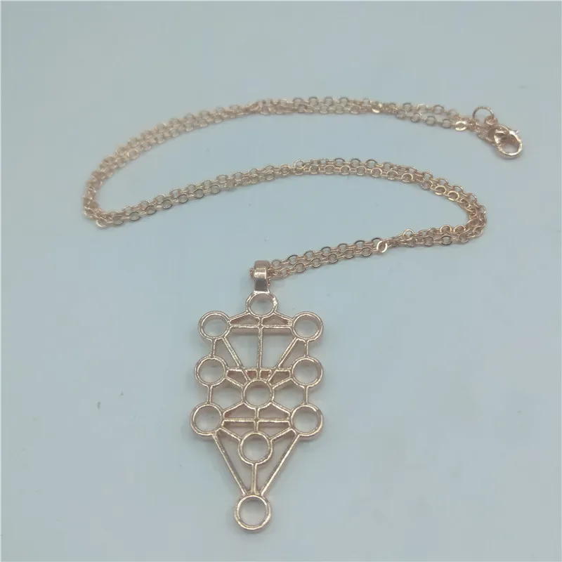 New Sephirot II (Kaballah Tree of life) Silver plated necklaces & pendants With 45 cm box chain for women necklace Jewellery | Украшения
