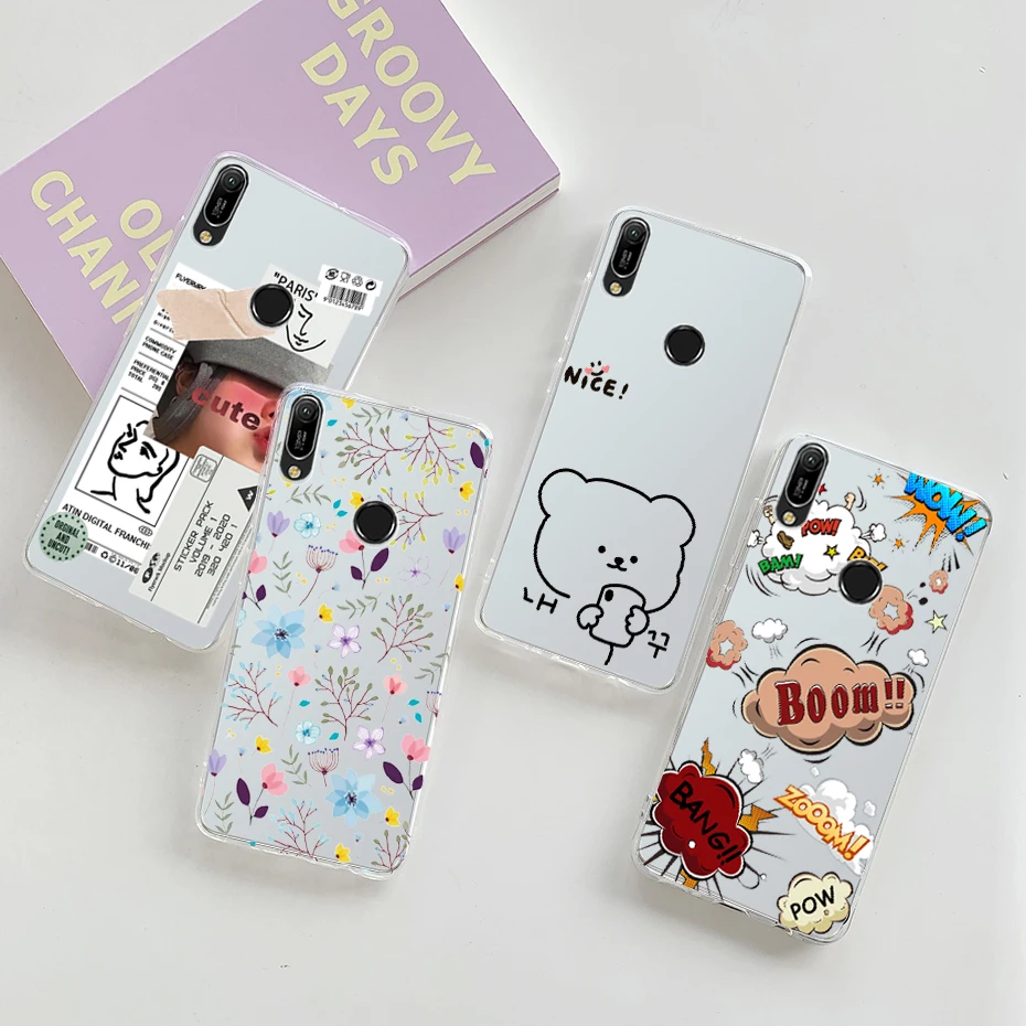 

For Huawei Y6 2019 Case Shockproof Cute Silicone TPU Cover Soft Back Phone Case For Huawei Y6 2019 Y 6 Y6 Prime Pro 2019 Cases