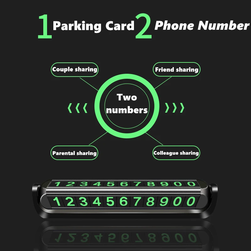 Автомобильная Временная парковочная карта телефонная карточка номер телефона