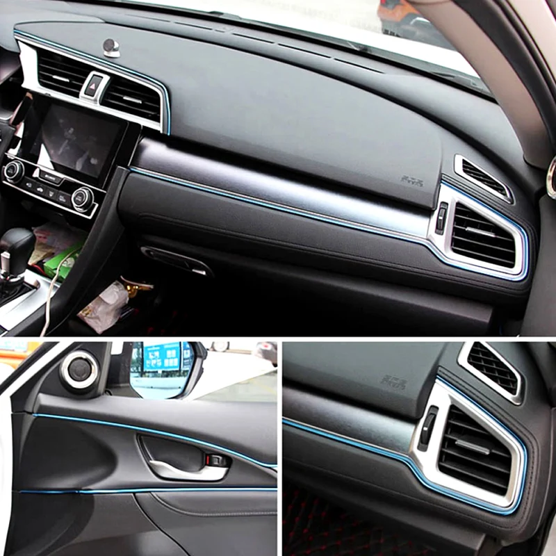 Автомобильный интерьер хромированная отделка углеродное волокно Декоративная