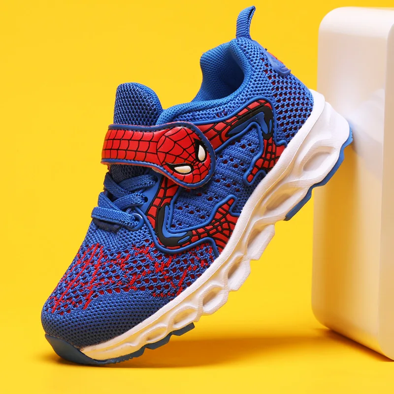 Детские светящиеся кроссовки Disney сетчатая дышащая Спортивная обувь для