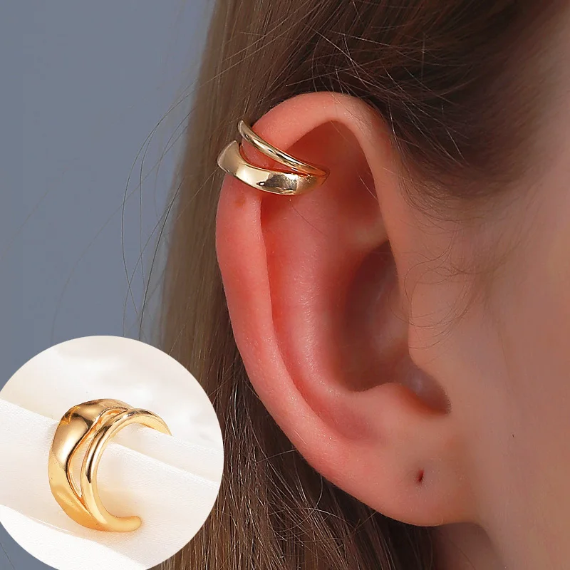 

1PC Gold Metal Ear Cuff Ear Clip for Women No Pierced C Shape Geometric Small Earcuff Ear Wrap Earcuff Clips Jewelry