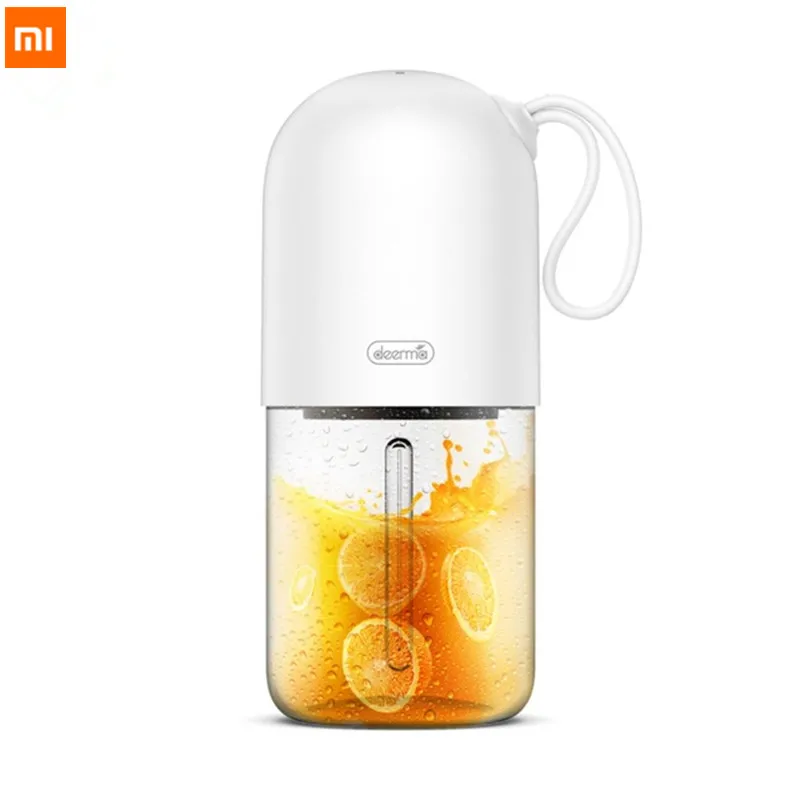 White XIAOMI YouPIN Deerma портативная мини-соковыжималка для фруктов кухонный Электрический миксер в форме капсулы мощная электрическая соковыжималка NU-01 - Цвет: White