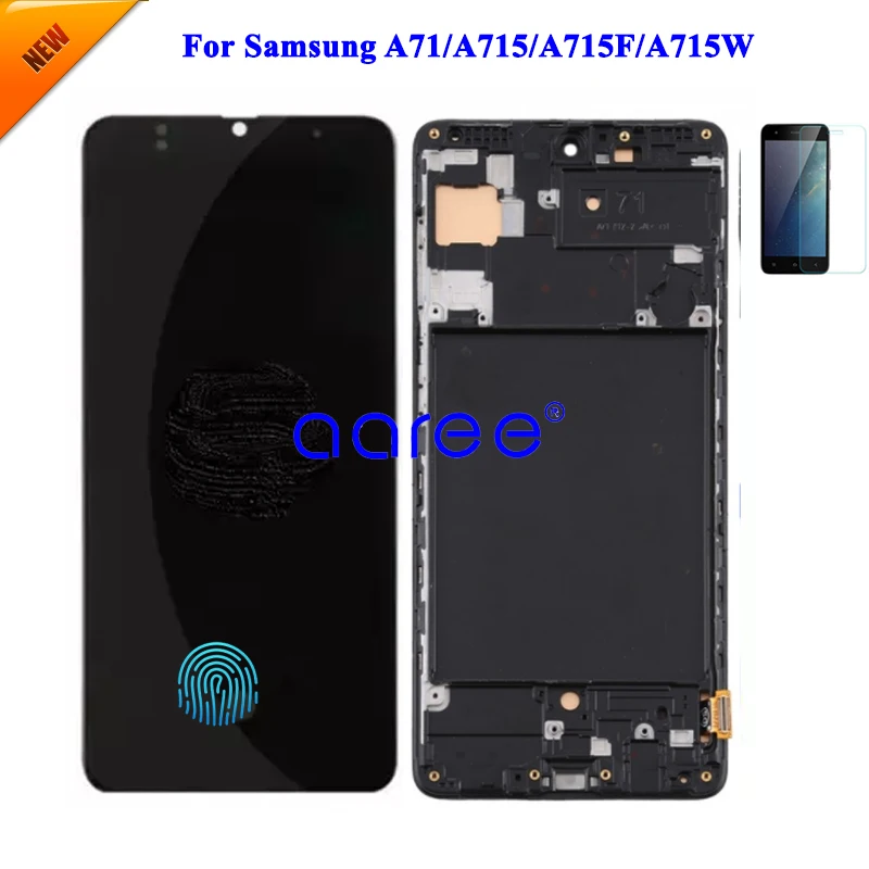 

AMOLED OLED LCD для Samsung A71 2020 A715 LCD A715F lcd для Samsung A715 A715F LCD экран сенсорный дигитайзер сборка