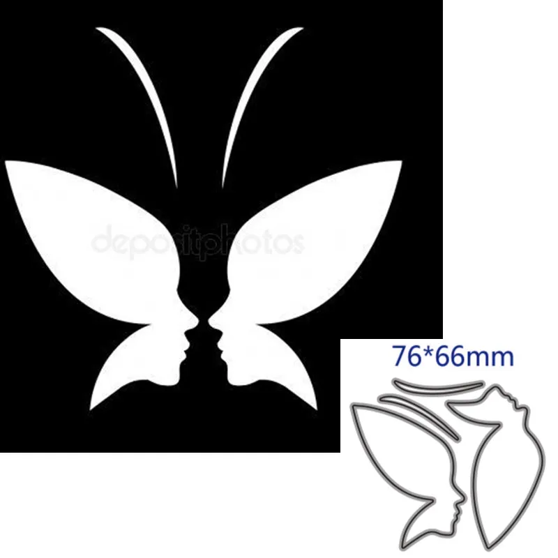 Металлический Трафаретный вырубной штамп кроя поделочная форма бабочки