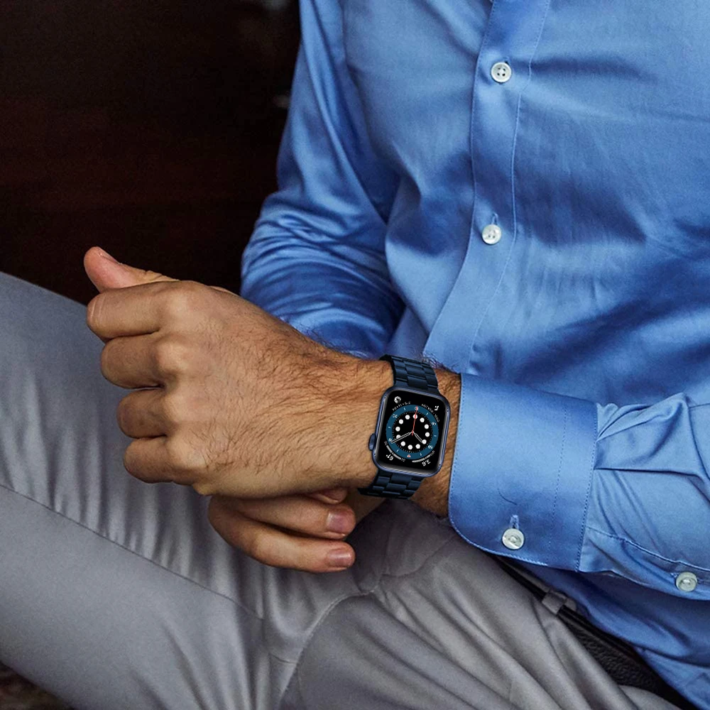 Для apple watch 6 44 мм 40 серия браслетов 4 5 se link для iwatch 3 42 38 ремешок из нержавеющей стали