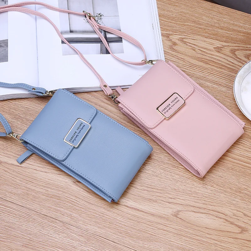 

Female Cell Phone Wallets with Soft Leather Mini Coin Purse for Women Crossbody Bags Vertical Chain Money Bag bolsas femininas