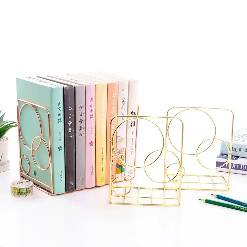 2 шт. круглые металлические подставки для книг|Подставка книг| |