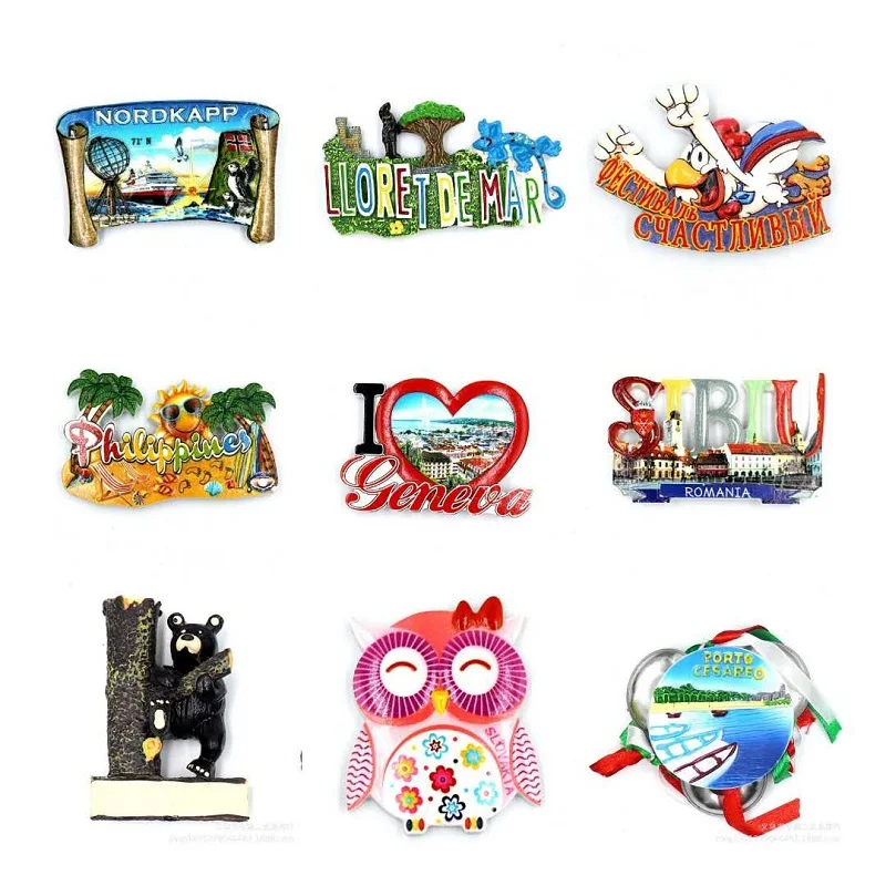 Сувенирный магнит на холодильник из Малайзии Изолы Республики Корея Турция