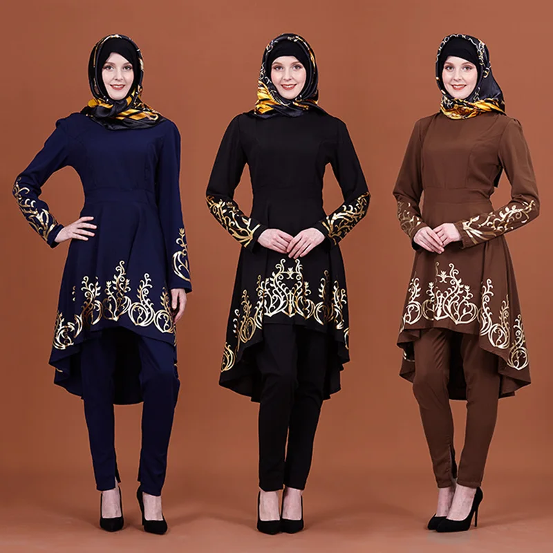 Мусульманское платье 2020, марокканский кафтан, горячее тиснение, модный халат Abayas, Дубай, Абая, Турецкая одежда, новинка Женская мусульманска...