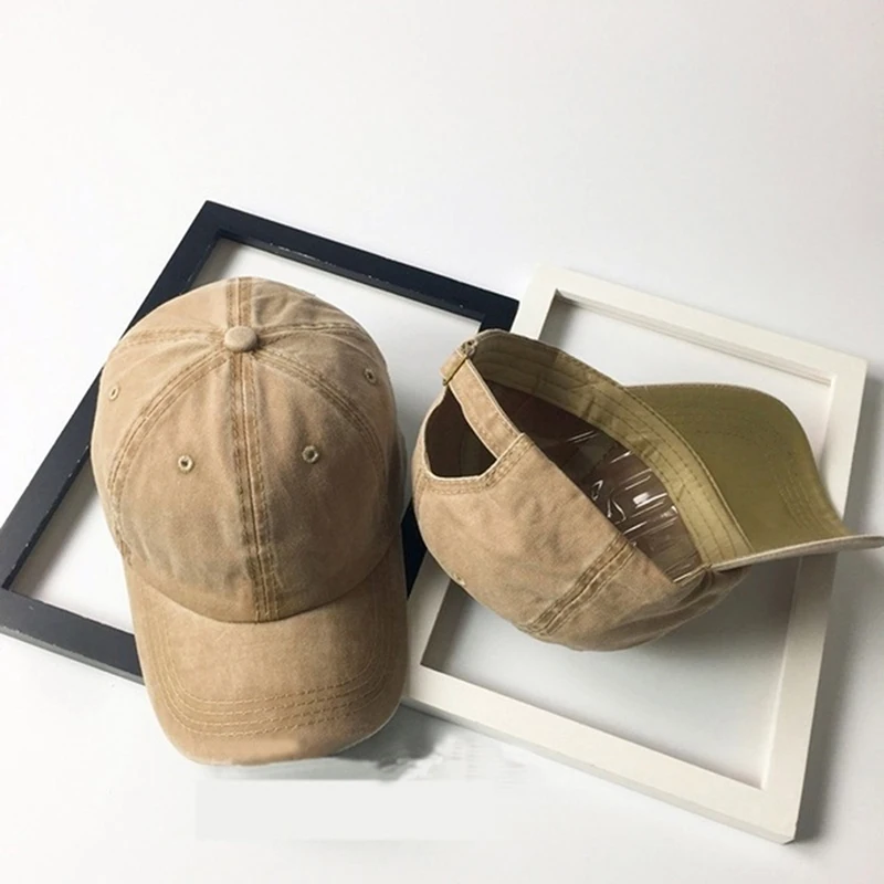 

Hats Caps Baseball Top Classic Plain Solid Casual Cotton Youth Mens Unisex Women Men Washed Style Adjustable Adult