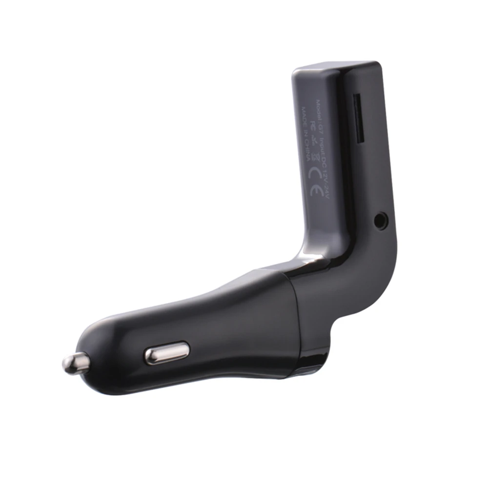 4-в-1 Hands Free Беспроводной Bluetooth FM передатчик G7+ AUX модулятор Автомобильный комплект MP3 плеер SD USB ЖК-дисплей автомобильные аксессуары 4