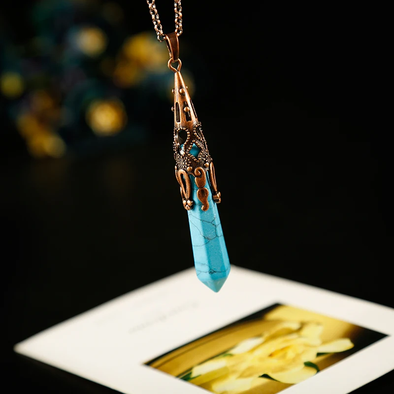 1pc natural stone pendant jewelry necklace mineral healing crystals rose quartz meditation holiday party DIY gift | Дом и сад