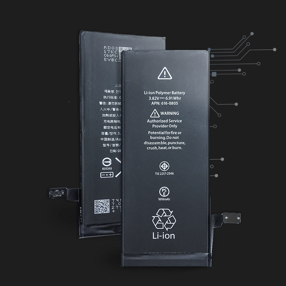 Аккумулятор для Apple IPhone 5S 5C 6 6s 7 8 высокоемкий литий полимерный аккумулятор +