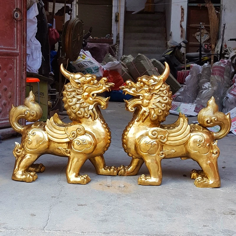 Bestellen EIN Paar Riesige 2021 HOME Unternehmen Effektive Schutz Bringen In Reichtum Geld STADTHAUS Drachen PI XIU TIAN LU FENG SHUI Talisman