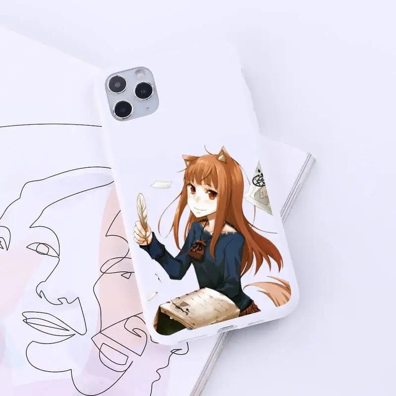 

Spice and Wolf animation Phone Case Candy Color for iPhone 6 7 8 11 12 s mini pro X XS XR MAX Plus