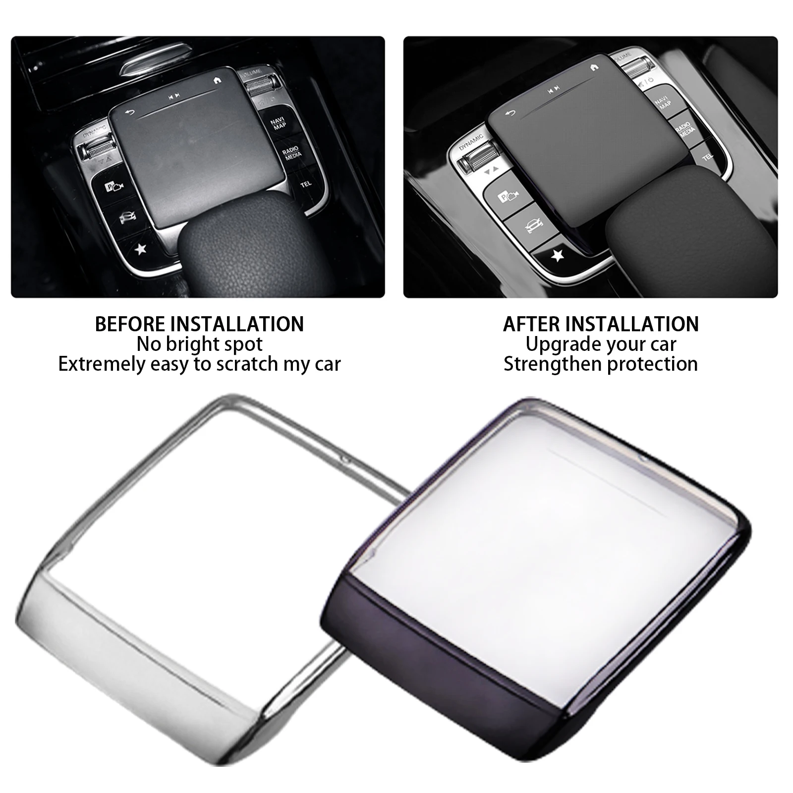 for mercedes benz a b cla gle gls glb class w177 w247 c118 w167 tpu center control mouse screen protector cover car accessories free global shipping