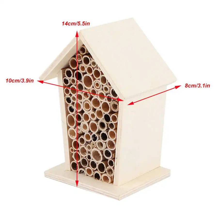 Новый деревянный домик для насекомых пчелы укрытие подставка наружного сада
