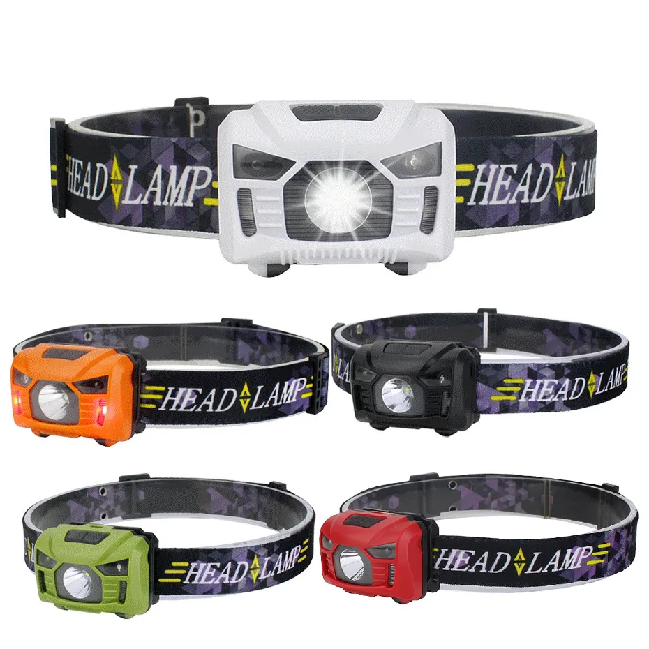 Переносной налобный фонарь использует аккумулятор 18650 с датчиком движения USB