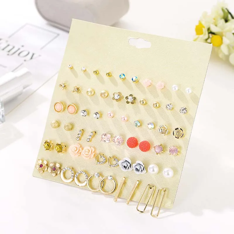 fashion trendy golden geometric circle resin flower stud earrings for women elegant simulated pearl wedding party gift | Украшения и