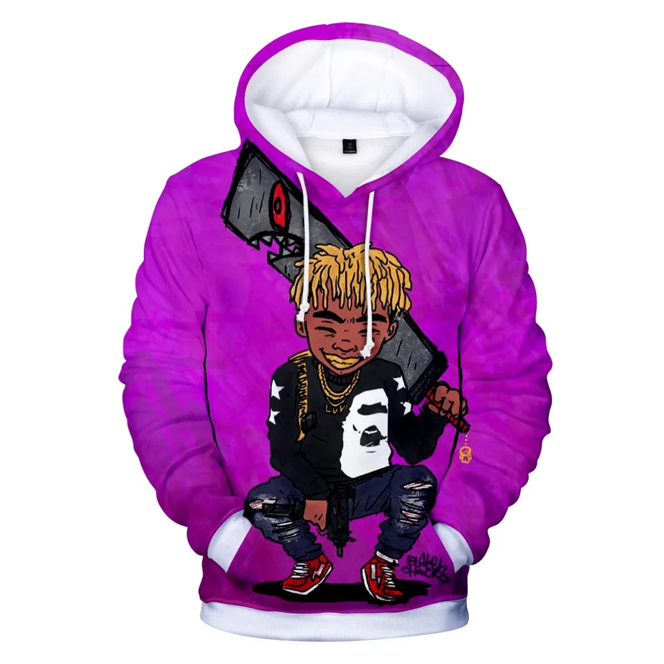 Lil Uzi Vert 3d Hoodies Men Women Popular Casual Hoody Autumn Winter Sweatshirts Rapper Mens Loose Pullover | Мужская одежда